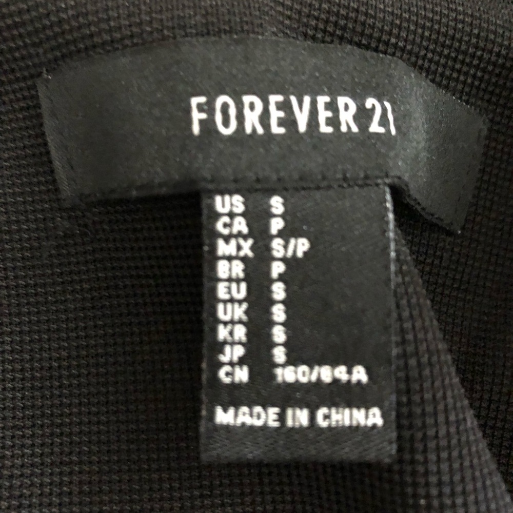 Forever 21 Black Blazer with Zipper Pockets - Picture 2 of 5